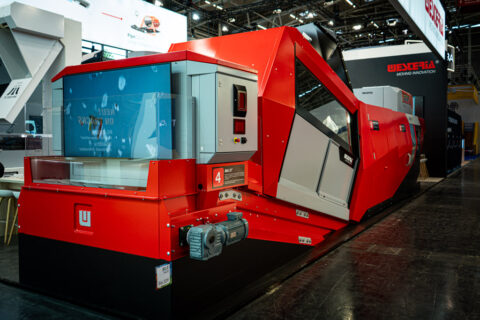 Westeria AirStar evolution Windsichter with DuoDrum and AirLift Module shown at IFAT expo 2026 in red.